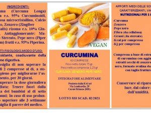 Curcumina piperina zenzero